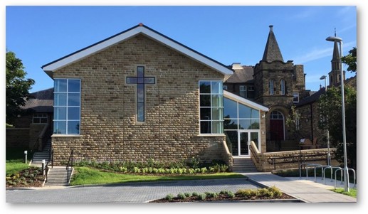 A photo of the outside of Horbury Methodist Church in the sunshine.